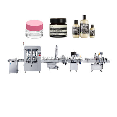 qualité  CE Standard Automatic Emulsion Production Line Small Cream Products Flling Filling Capping Labeling Machine With Video usine