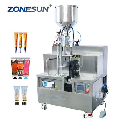qualité  ZONESUN Food Toothpaste Semi Automatic Plastic Cosmetics Cream Lip Gloss Ointment Honey Gels Tube Filling And Sealing Machine usine