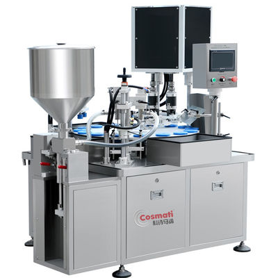 qualité  Automatic Powder Feeding Factory Direct Selling Liquid Lotion Cream Filling And Capping Machine For Cosmetic usine